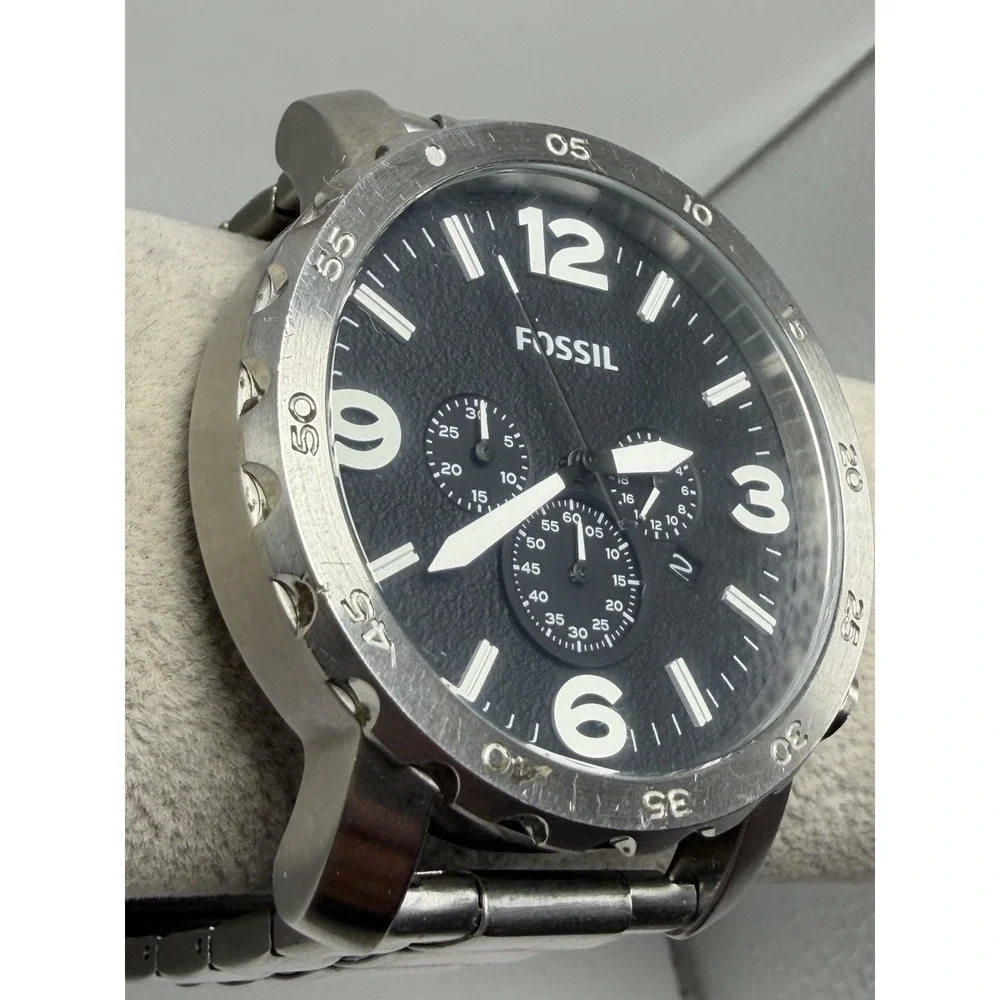 Fossil JR-1353 New Battery Nate Chronograph Mens Watch 49MM 8